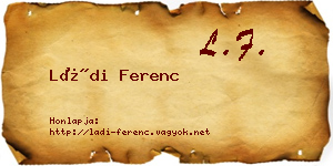 Ládi Ferenc névjegykártya