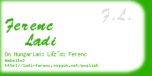 ferenc ladi business card